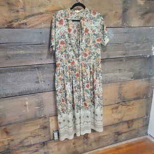 Vintage Floral Midi dress